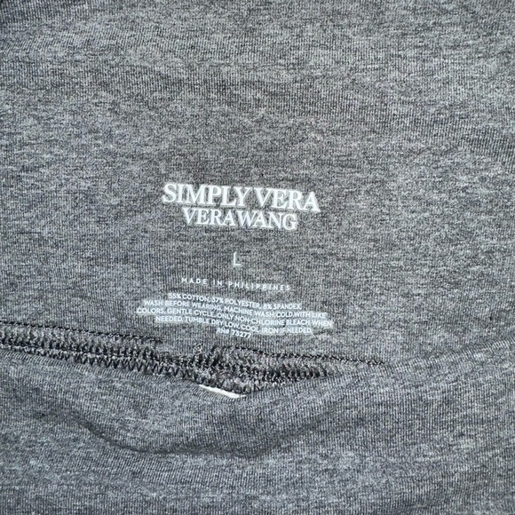 Simply Vera Vera Wang Heather Gray Size L Leggings - Picture 4 of 4